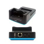 Unitech EA630 1-slot Ethernet and terminal charging cradle including 5V/3A 1010-900057G PSU (US/EU/UK plugs in the box). USB-Host and USB-C. USB-Host can be use for keyboard/mouse/memory stick. USB-C can be used for 2nd display (via "DisplayLink&quot