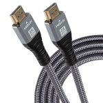 Maplin HDMI to HDMI 4K Ultra HD Braided Cable with Gold Connectors - Black, 1m