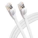 Maplin RJ45 CAT6 UTP Flat Ethernet LAN Cable - White, 0.3m