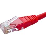 Cablenet 0.5m Cat6 RJ45 Red U/UTP PVC 24AWG Flush Moulded Booted Patch Lead