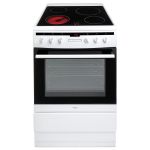 Amica 608CE2TAW cooker Freestanding cooker Electric Ceramic Black, White