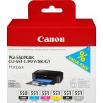Canon 6496B005 (PGI-550 CLI 551) Ink cartridge multi pack, 7ml, Pack qty 6