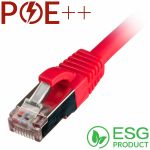 Cablenet 1m Cat6a RJ45 Red S/FTP LSOH 26AWG Snagless Booted Patch Lead (PK 100)