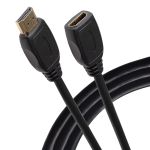 Maplin HDMI Male to HDMI Female 4K Ultra HD Extension Cable 3m Black