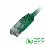 Cablenet 1m Cat5e RJ45 Green U/UTP PVC 24AWG Flush Moulded Booted Patch Lead (PK 100)