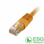 Cablenet 1.5m Cat5e RJ45 Yellow U/UTP PVC 24AWG Flush Moulded Booted Patch lead (PK 100)