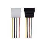 Maplin 4 Pin Molex Male to 15 Pin SATA Female Power Lead Cable - 0.2m