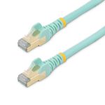 StarTech.com 0.50 m CAT6a Ethernet Cable - 10 Gigabit Shielded Snagless RJ45 100W PoE Patch Cord - 10GbE STP Category 6a Network Cable w/Strain Relief - Aqua Fluke Tested UL/TIA Certified