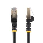 StarTech.com 0.50 m CAT6a Ethernet Cable - 10 Gigabit Shielded Snagless RJ45 100W PoE Patch Cord - 10GbE STP Category 6a Network Cable w/Strain Relief - Black Fluke Tested UL/TIA Certified