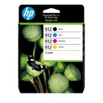 HP 6ZC74AE/912 Ink cartridge multi pack Bk,C,M,Y, 4x300 pages 17.08ml 8,3ml + 3x2,9ml Pack=4 for HP OJ Pro 8010/e/8020