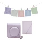 Fujifilm Instax Mini 12 Accessory Kit with Case, Photo Album, Hanging Cards & Pegs - Lilac Purple