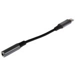 Maplin Lightning Connector to 3.5mm Female Jack Headphone Adapter - 5cm