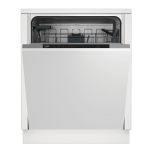 Beko Quick&Shine Integrated Dishwasher - D-Rated Black and silver control panel