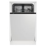 Beko DIS15020 Integrated Slimline Dishwasher � Quick&Shine�, Black Control Panel