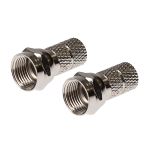 Maplin F Type Connector for Satellite Aerial Coaxial Cable - Pack of 2