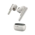 POLY Voyager Free 60+ UC White Sand Earbuds +BT700 USB-A Adapter +Touchscreen Charge Case