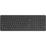 HP 225 Wireless - Tastatur keyboard Universal RF Wireless Black