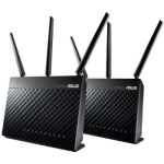 ASUS RT-AC68U wireless router Dual-band (2.4 GHz / 5 GHz) Gigabit Ethernet Black