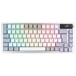 ASUS ROG AZOTH Compact 75% Mechanical RGB Gaming Keyboard, Wireless/Btooth/USB, Hot-Swap ROG NX Snow Switches, OLED Display, Control Knob, Mac Support