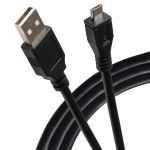 Maplin USB-A to Micro USB-B Cable Braided 2m Black