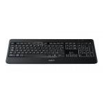 Logitech K800 keyboard RF Wireless AZERTY Belgian Black