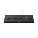 Logitech K280e keyboard USB QWERTZ Swiss Black