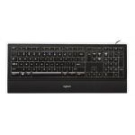 Logitech Illuminated K740 keyboard USB AZERTY French Black