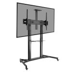 ProperAV Mobile TV Trolley Stand on Wheels for 60"-100" Max Load 100kg VESA Max 1000-600mm
