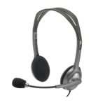 Logitech H110 Wired Stereo Headset - Over-the-head - Semi-open - Black Silver