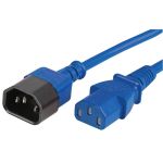 Maplin Power Lead IEC C14 Male Plug to C13 Female Extension Lead - Blue, 1.5m