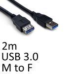 TARGET USB 3.0 A (M) to USB 3.0 A (F) 2m Black OEM Extension Data Cable