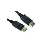 OEM 3 Meter M to M DisplayPort Cable with Locking 20 Pin Connector Black