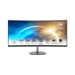 MSI PRO MP341CQDE computer monitor 86.4 cm (34") 3440 x 1440 pixels UltraWide Quad HD Black