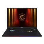 MSI Raider A18 HX A9WIG-004UK AMD Ryzen 9 9955HX3D Laptop 45.7 cm (18") UHD+ 64 GB DDR5-SDRAM 2 TB SSD NVIDIA GeForce RTX 5080 Wi-Fi 7 Windows 11 Home Black