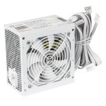 VIDA Lite 650W ATX PSU, Fluid Dynamic Ultra-Quiet Fan, PCIe, Flat White Cables, Power Lead Not Included, White