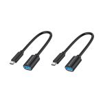 Conceptronic ABBY11B USB-C to USB-A OTG Adapter 2-Pack, 20cm