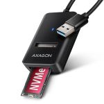 Axagon ADM2-AM USB-A 10Gbps - M.2 NVMe & SATA SSD adapter, kabelis USB-A 10cm SSD enclosure Black