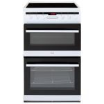 Amica AFC5550WH cooker Freestanding cooker Electric Ceramic Black, White