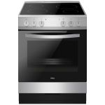 Amica AFC601SS cooker Freestanding cooker Electric Ceramic Black, Silver