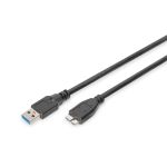 Digitus AK-300116-030-S USB cable 3 m USB 3.2 Gen 1 (3.1 Gen 1) USB A Micro-USB B Black