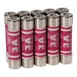 Maplin 3 Amp Plug Fuse BS1362 25.4 x 6.4mm - Pack of 10