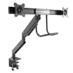 StarTech.com Desk Mount Dual Monitor Arm with USB & Audio - Slim Full Motion Adjustable Dual Monitor