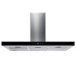electriQ 90cm Slimline Touch Control Cooker Hood - Stainless Steel
