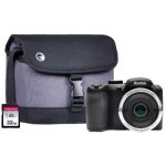 Kodak PIXPRO AZ252 Astro 16MP 25x Zoom Bridge Camera, 32GB SD Card & Case - Black