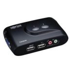 Tripp Lite 2-Port Compact USB KVM Switch w/Audio and Cable