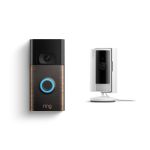 Ring B0BRS6S628 Video Doorbell (2nd Gen) + Indoor Camera White, Black