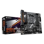 GIGABYTE B550M AORUS ELITE AX Motherboard - Supports AMD Ryzen 5000 CPUs, 5+3 Phases Pure Digital VRM, up to 4733MHz DDR5 (OC), 1xPCIe 4.0 M.2, Wi-Fi 6E, GbE LAN, USB 3.2 Gen 2