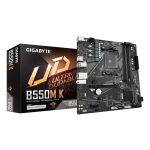 Gigabyte B550M K Motherboard - Supports AMD Ryzen 5000 Series AM4 CPUs, up to 4733MHz DDR4 (OC), 2xPCIe 3.0 M.2, GbE LAN, USB 3.2 Gen1