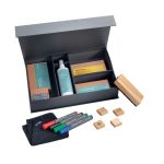Sigel Starter set for boards - Board Marker (4), Wooden Square Magnets (4), Wooden Board Eraser (1), spare pad, Magnetic Cleaning Cloth (1), Cleaning Spray (1)