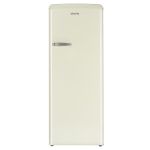 electriQ Retro 194 Litre Freestanding Fridge with Ice Box - Cream